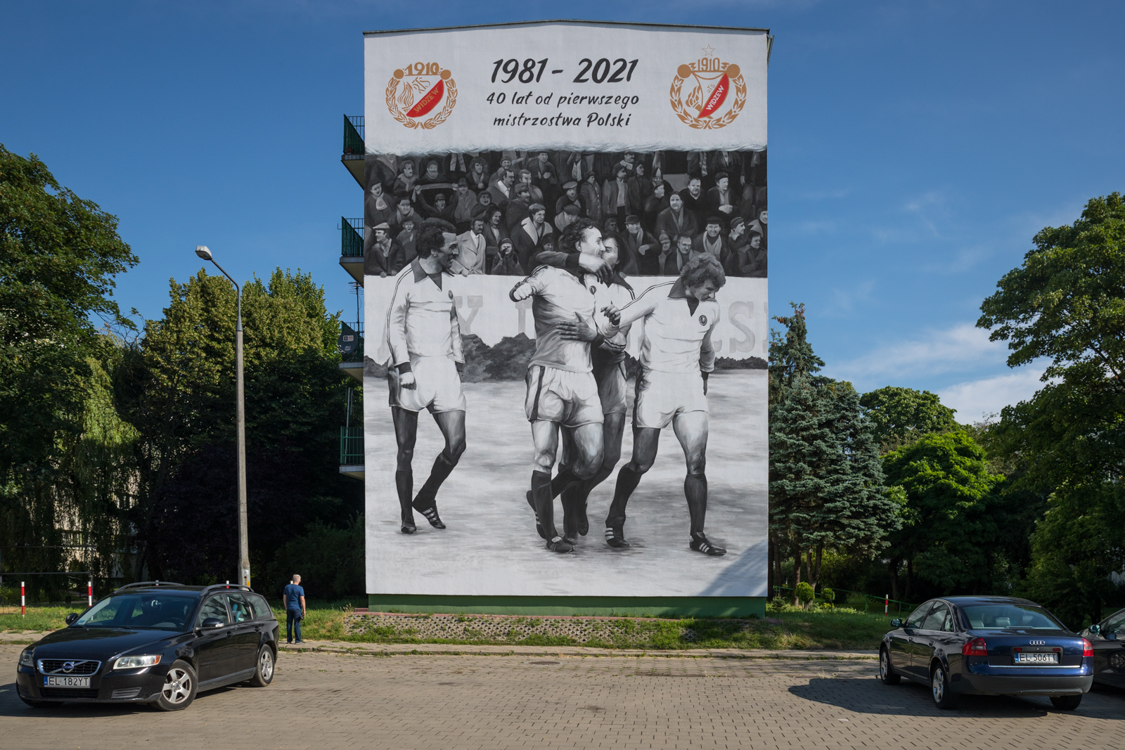 Mural na 40-lecie mistrzostwa Widzewa gotowy
