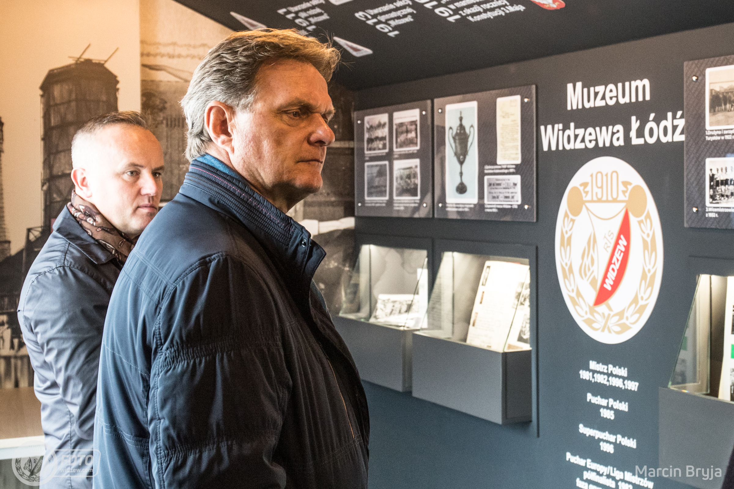 Mirosław Tłokiński spotkał się z kibicami i zwiedził Muzeum Widzewa