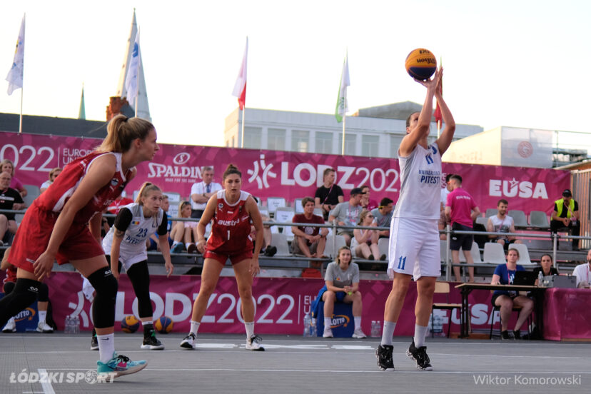 Turniej koszykówki 3x3 podczas EUG 2022 w Łodzi (fot. Wiktor Komorowski / Łódzki Sport)