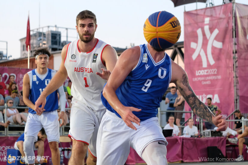 Turniej koszykówki 3x3 podczas EUG 2022 w Łodzi (fot. Wiktor Komorowski / Łódzki Sport)