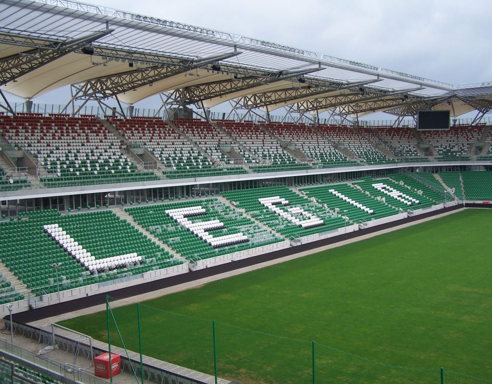 Stadion Legii, na którym Widzew w sezonie 2024/2025 przegrał 1:2