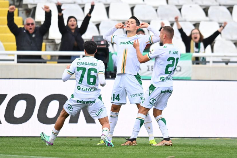 Radość Mariusza Stępińskiego po golu dla Omonii Nikozja/fot. Omonia