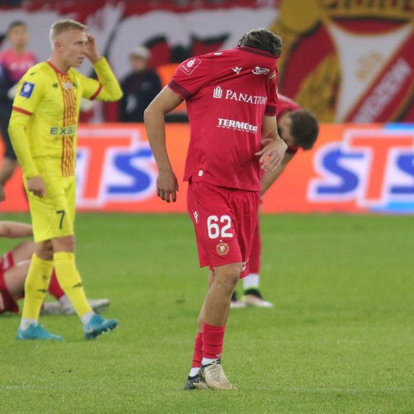 Widzew Łódź - Korona Kielce. Na zdjęciu Lirim Kastrati