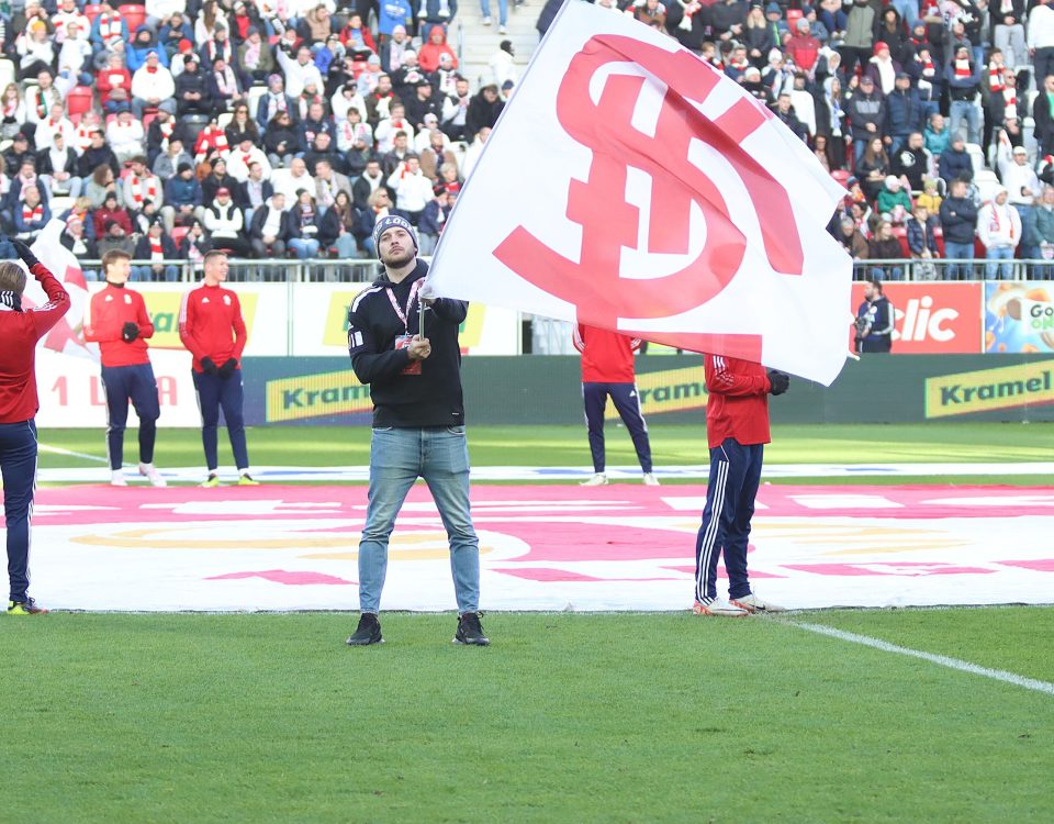 Kibice na stadionie ŁKS-u przed meczem ŁKS - Ruch