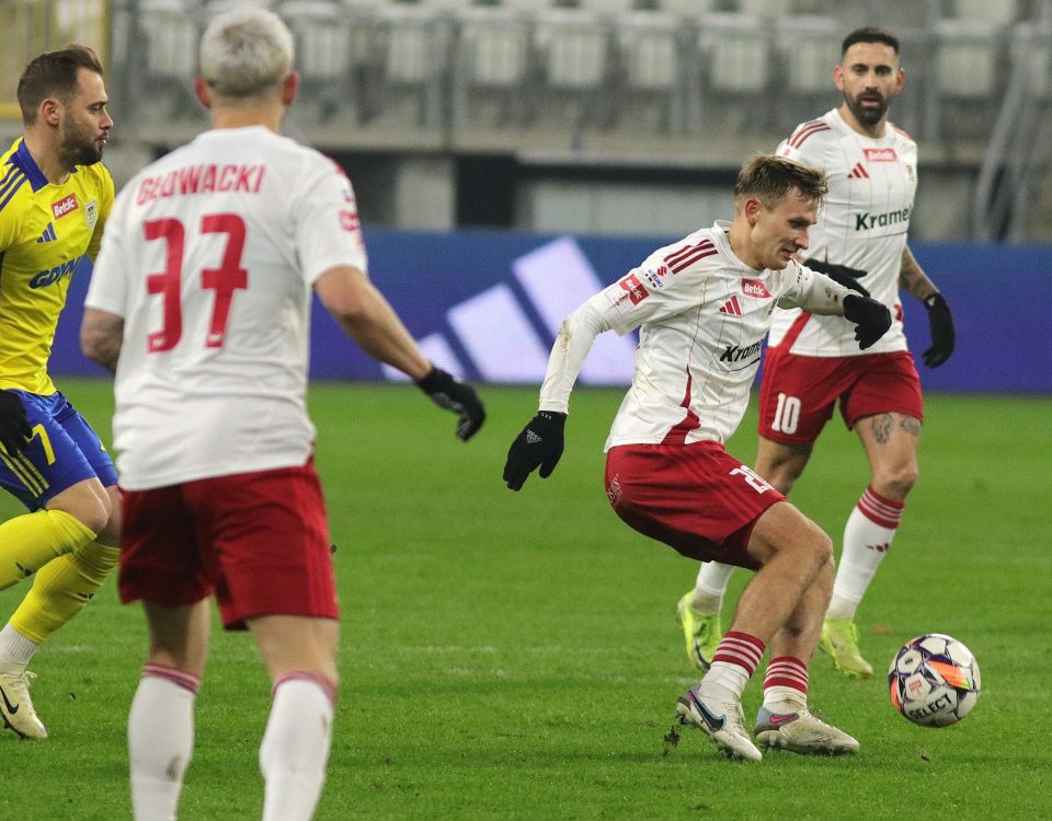 Mateusz Wysokiński w meczu ŁKSu z Arką Gdynia