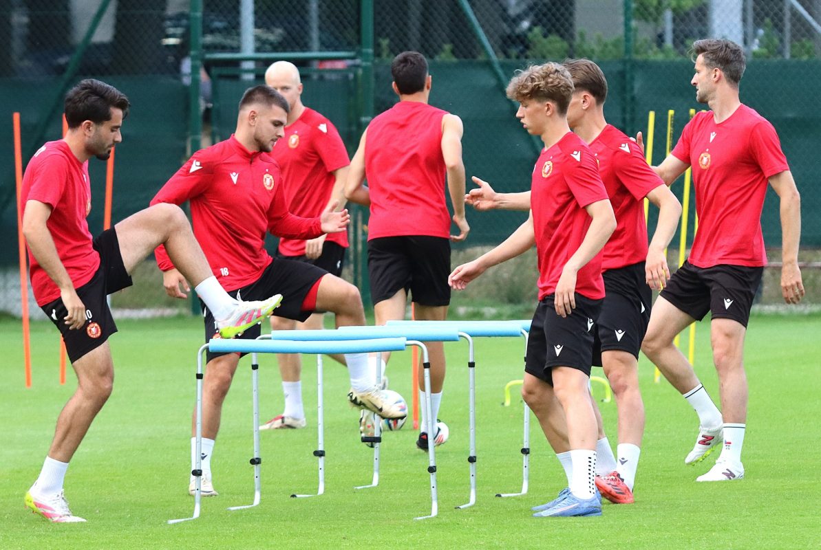 Trening Widzewa przed 1. kolejką