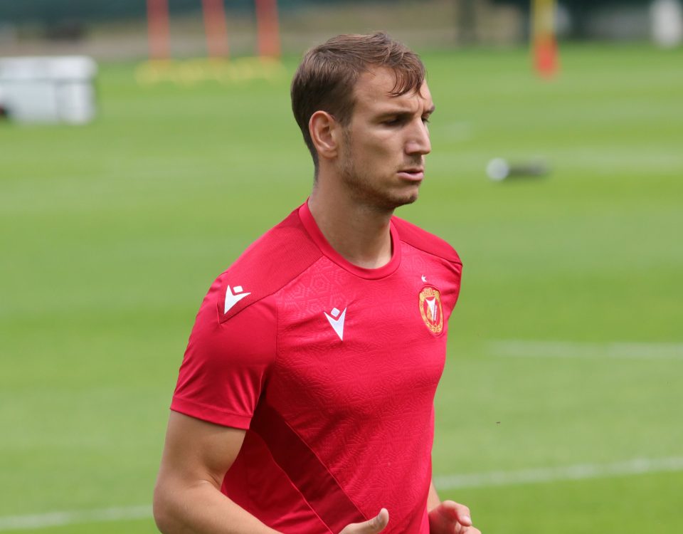 Trening Widzewa przed GKS-em Katowice. Tonio Teklić